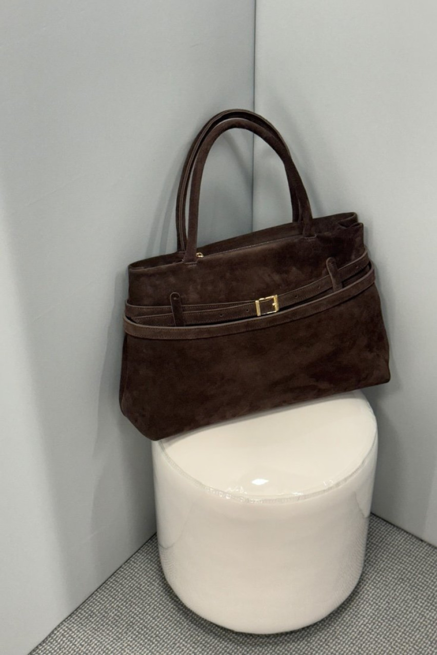 Шоколадная сумка замшевая BLAZH.